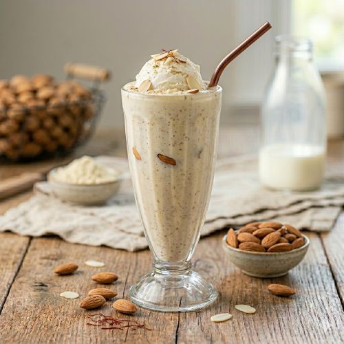 Badam Milkshake(With Icecream)
