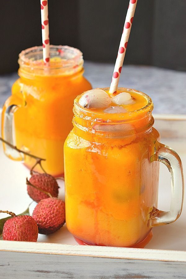 Lychee N Mango Milkshake