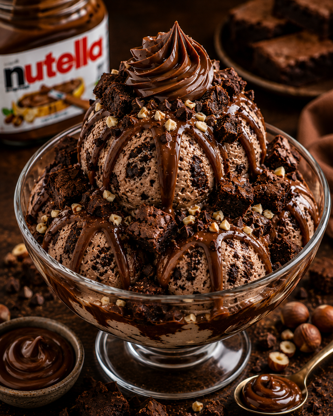 Nutella Browine icecream