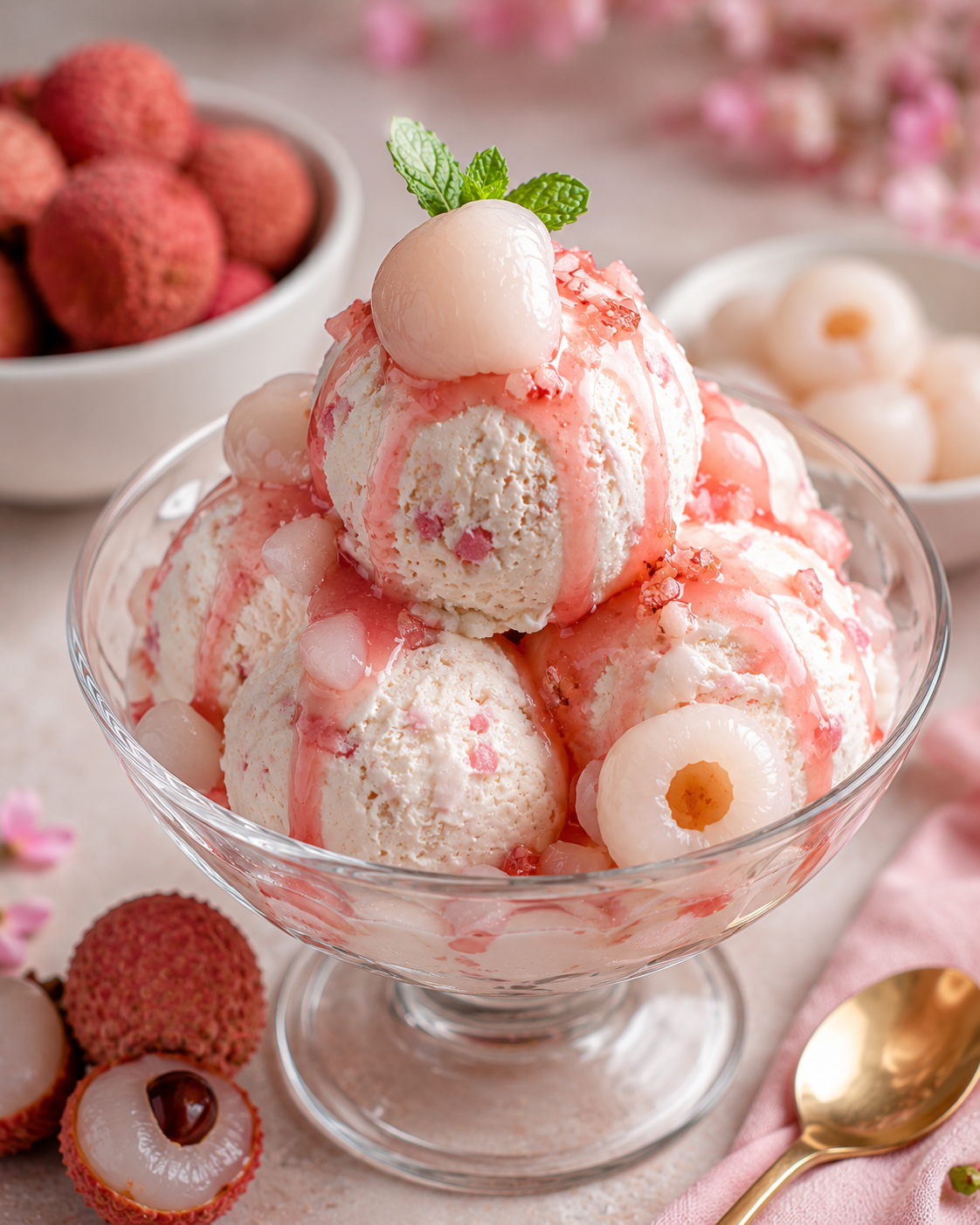 Lychee With Icecream