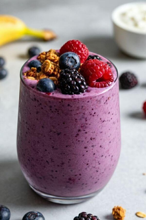 Blueberry Dryfruit Milkshake