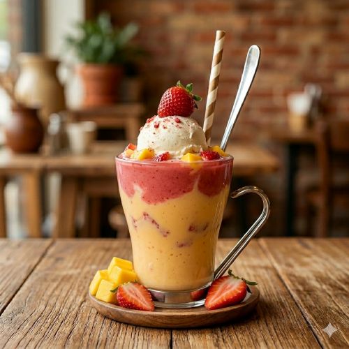 Mango Strawberry(With Icecream)