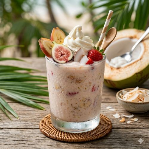 R Banana With Fig Strawberry(With Icecream)