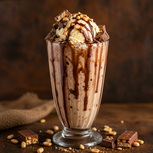 Snickers Shake(With Ice Cream)