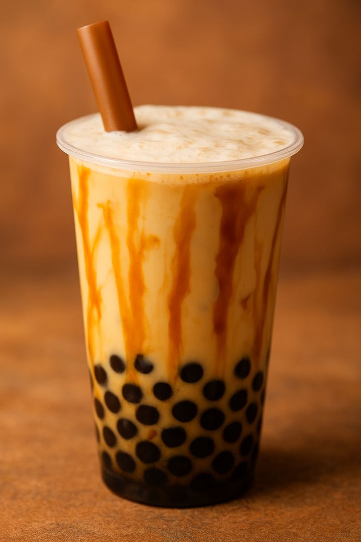 Butterscotch Boba Milkshake