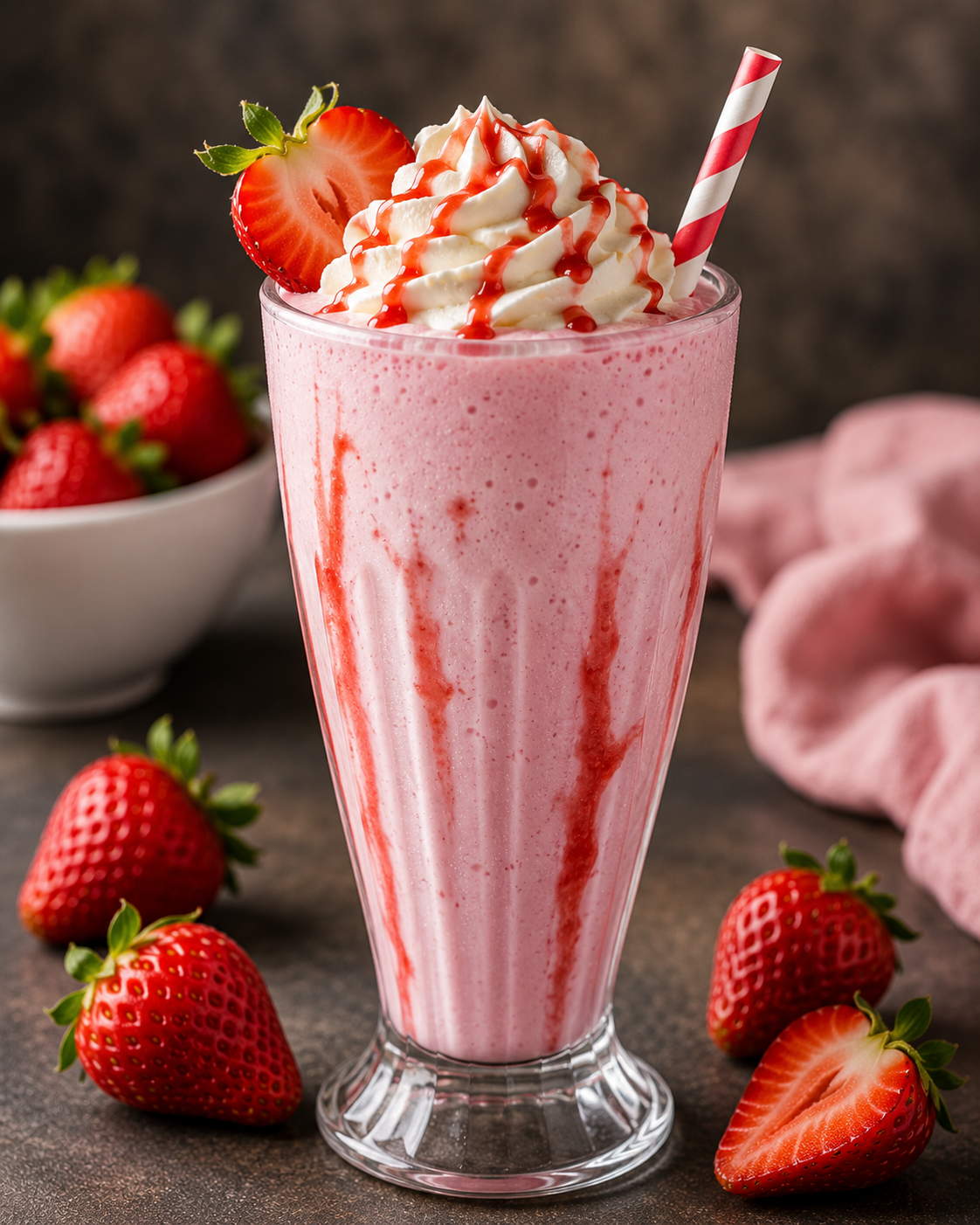 Strawberry Shake (With Ice Cream)