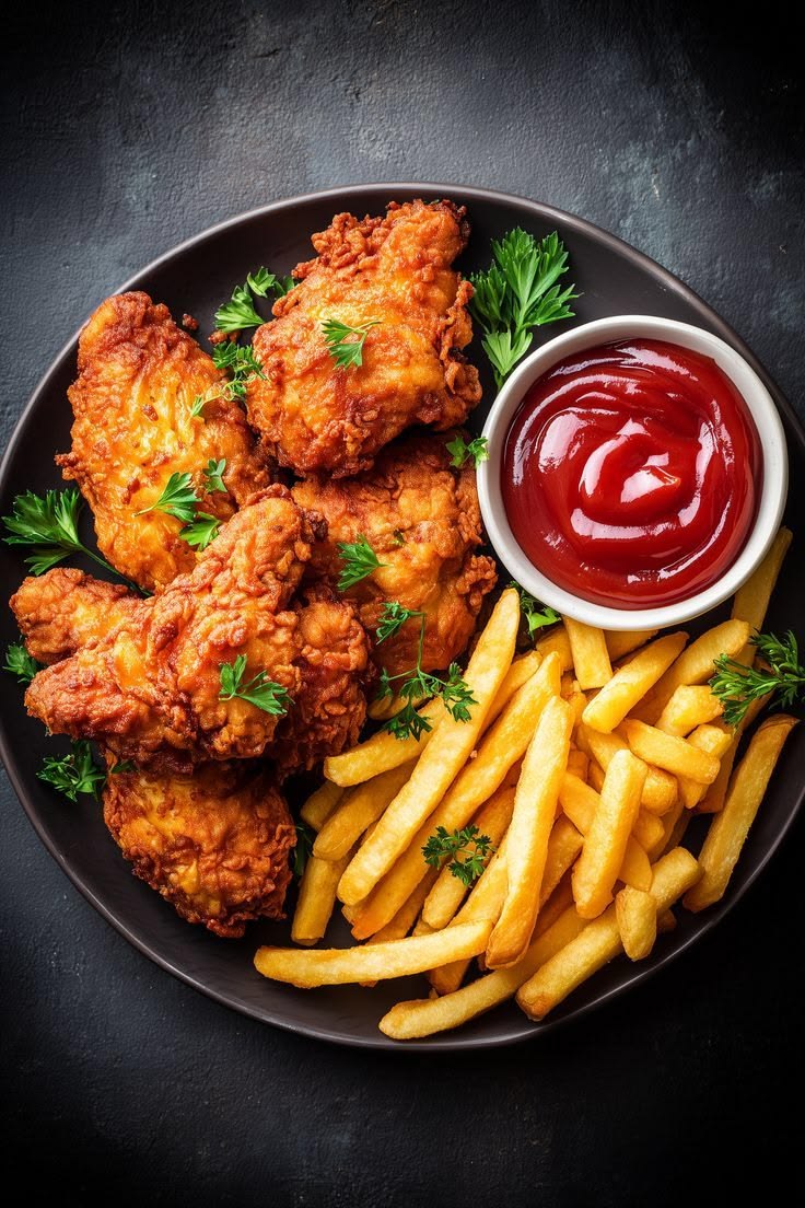 Chicken patty with French Fries