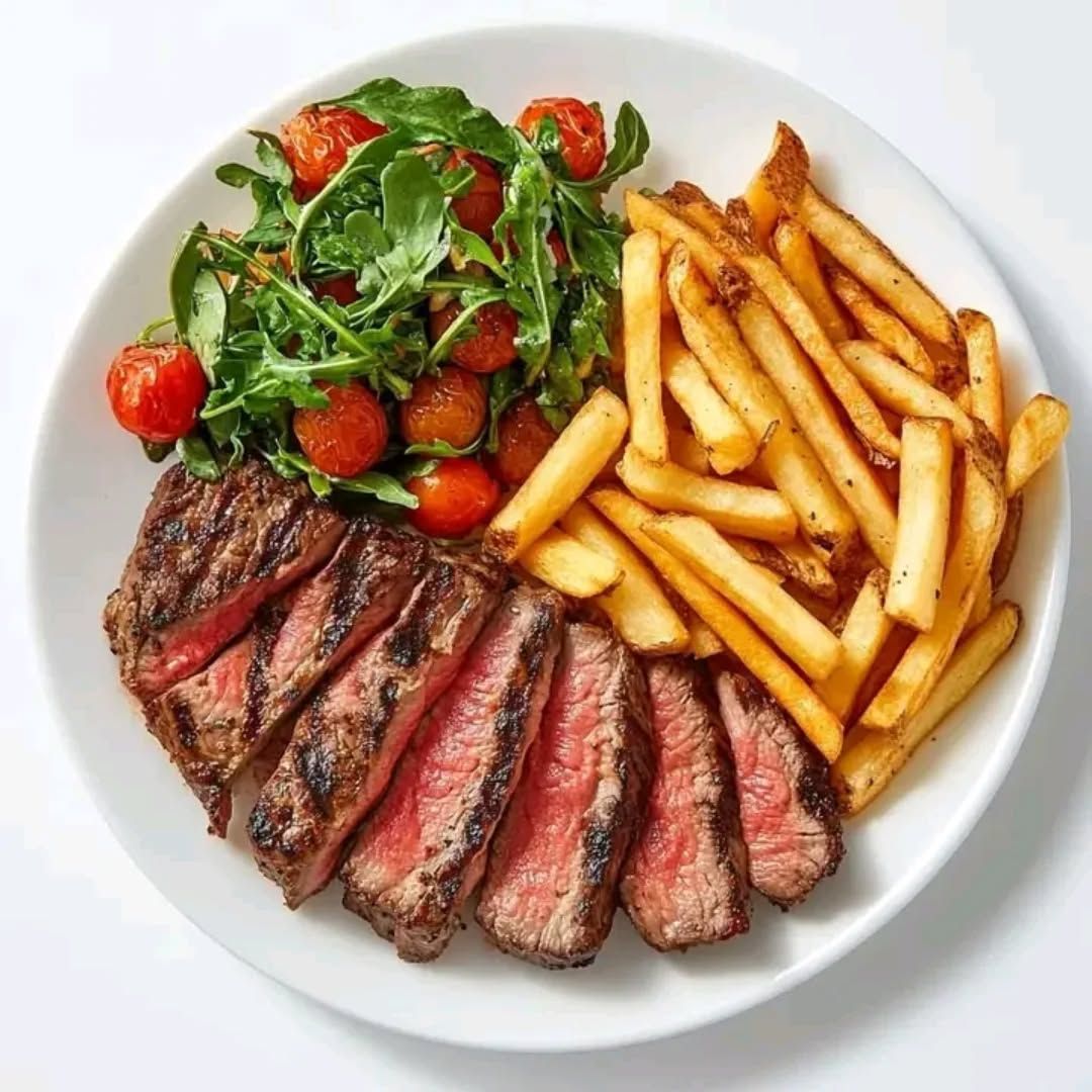 Beef patty with French Fries