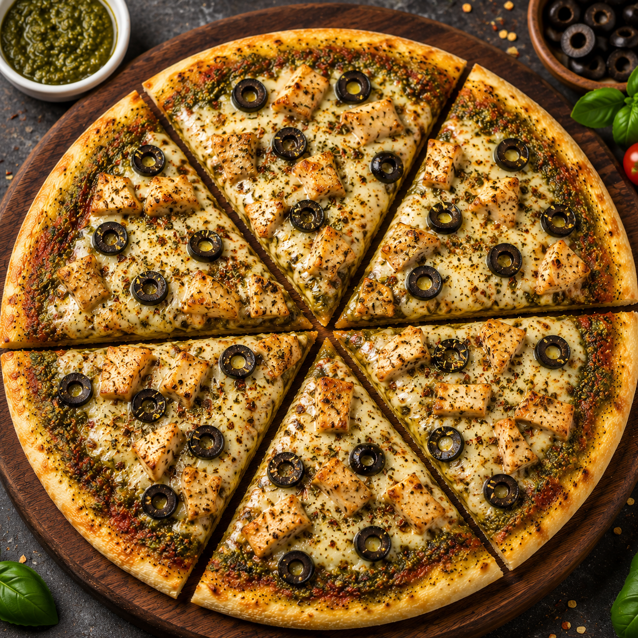 Chicken Olive Pizza