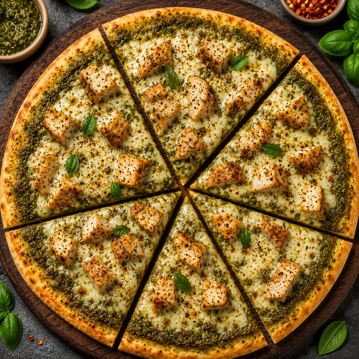 Chicken Pesto Pizza