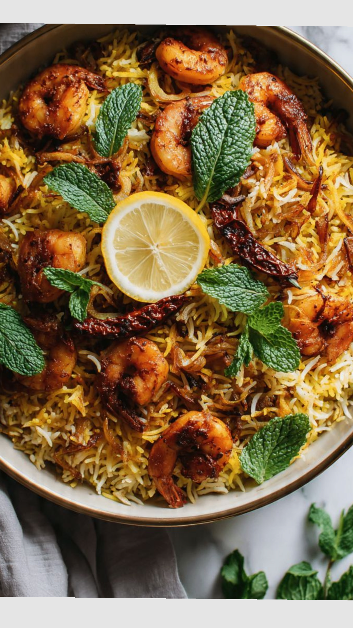Prawn Peratal Tawa Biryani