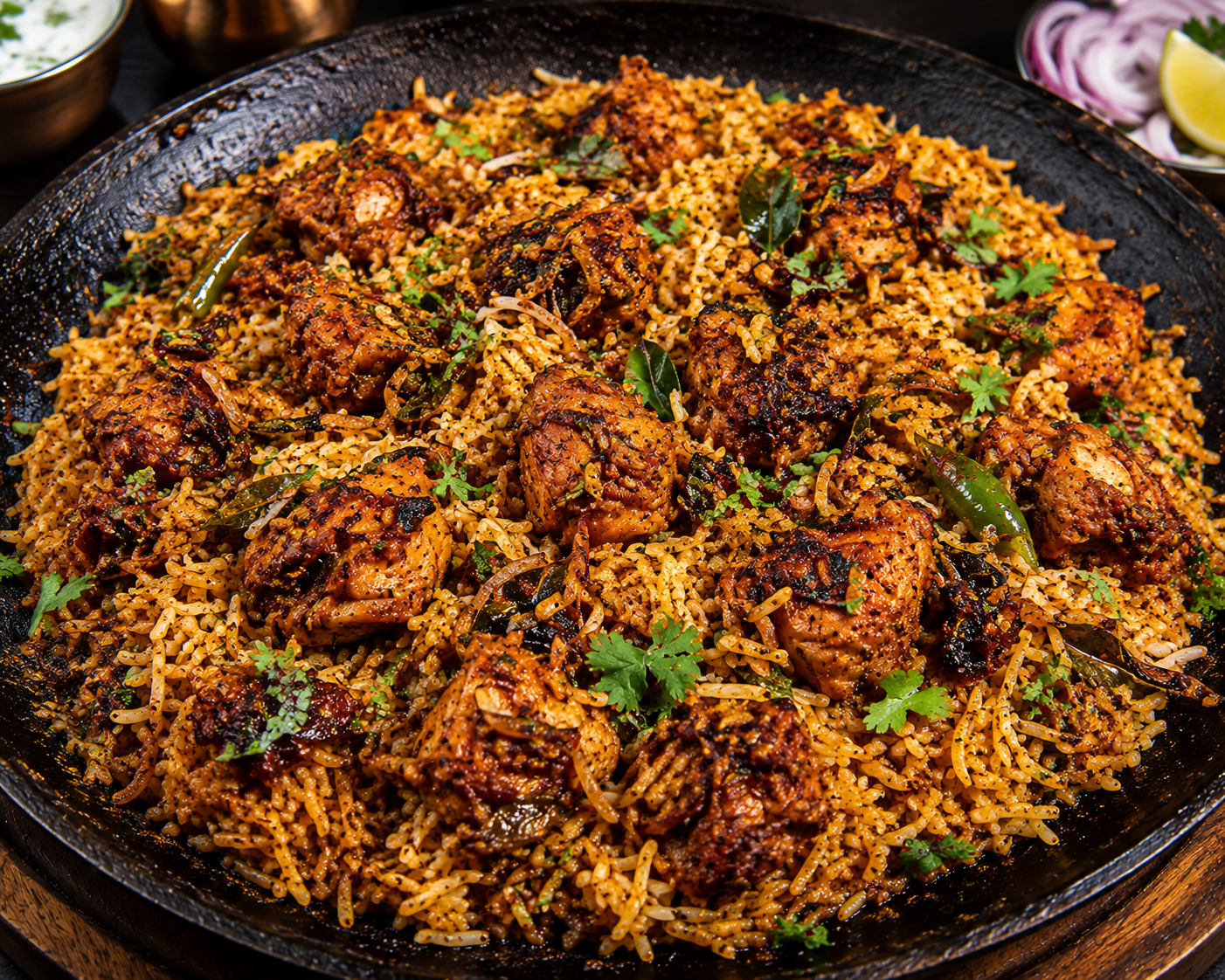 Chicken Peratal Tawa Biryani