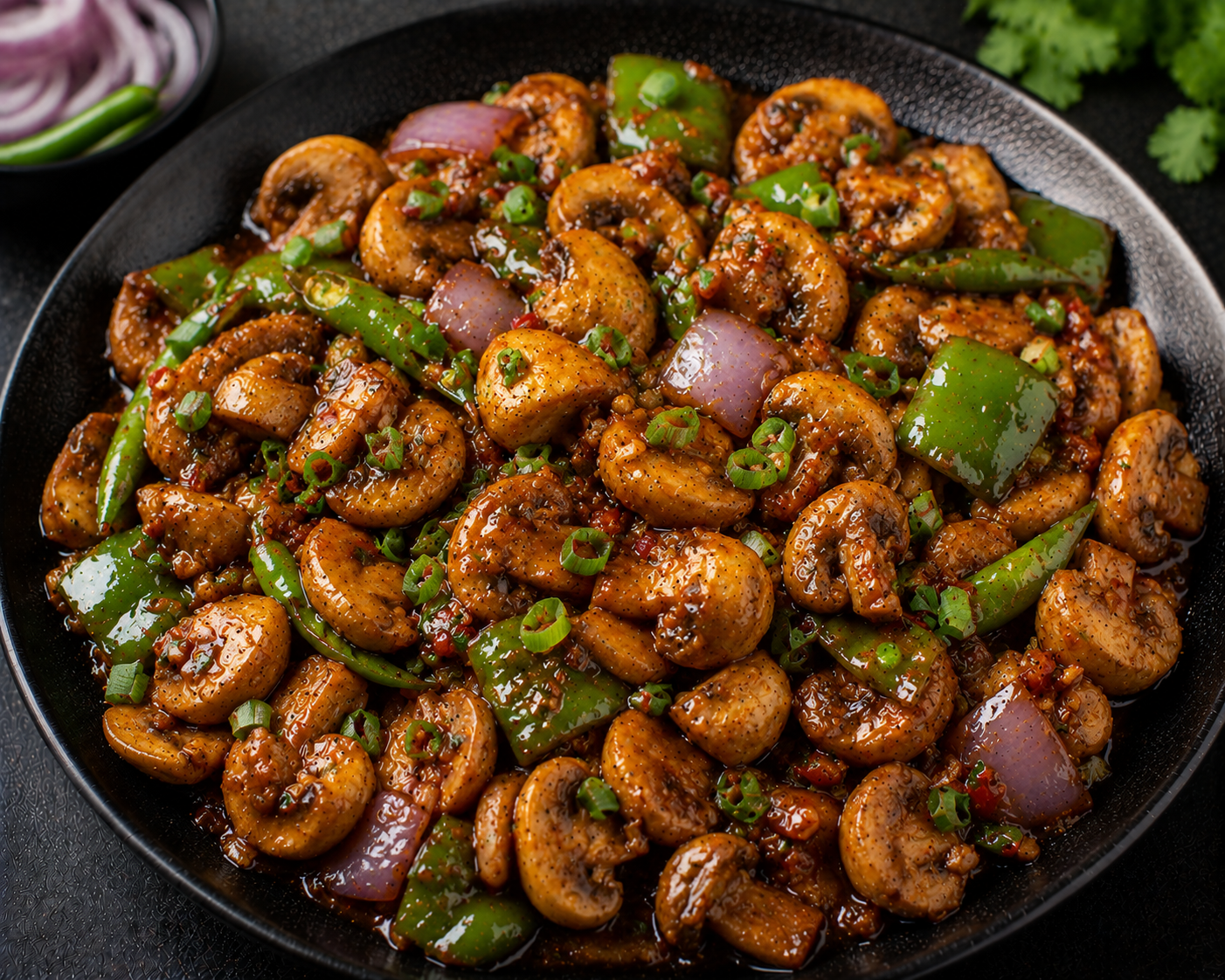 Mushroom Chilly Gravy