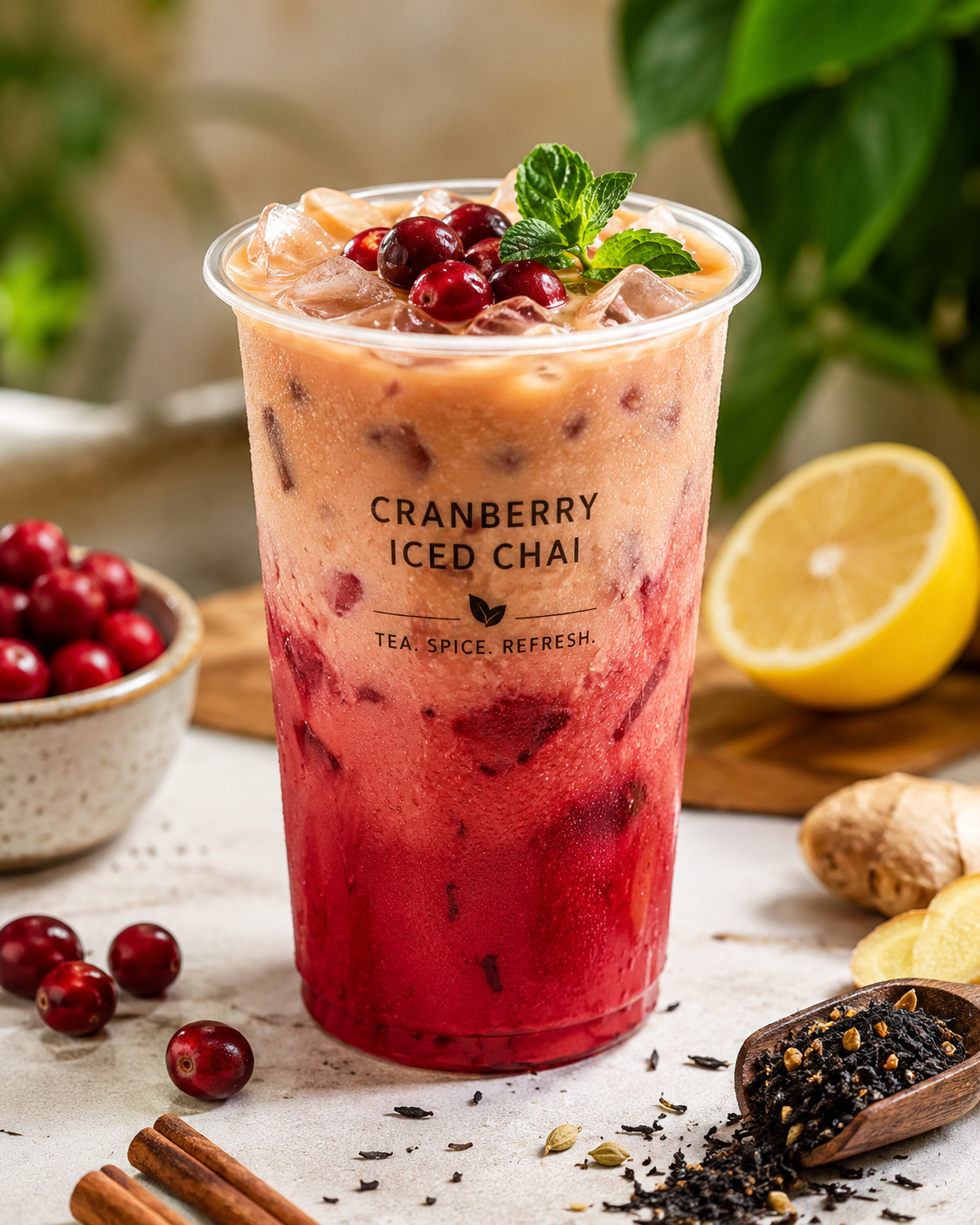 Cranberry Iced Chai