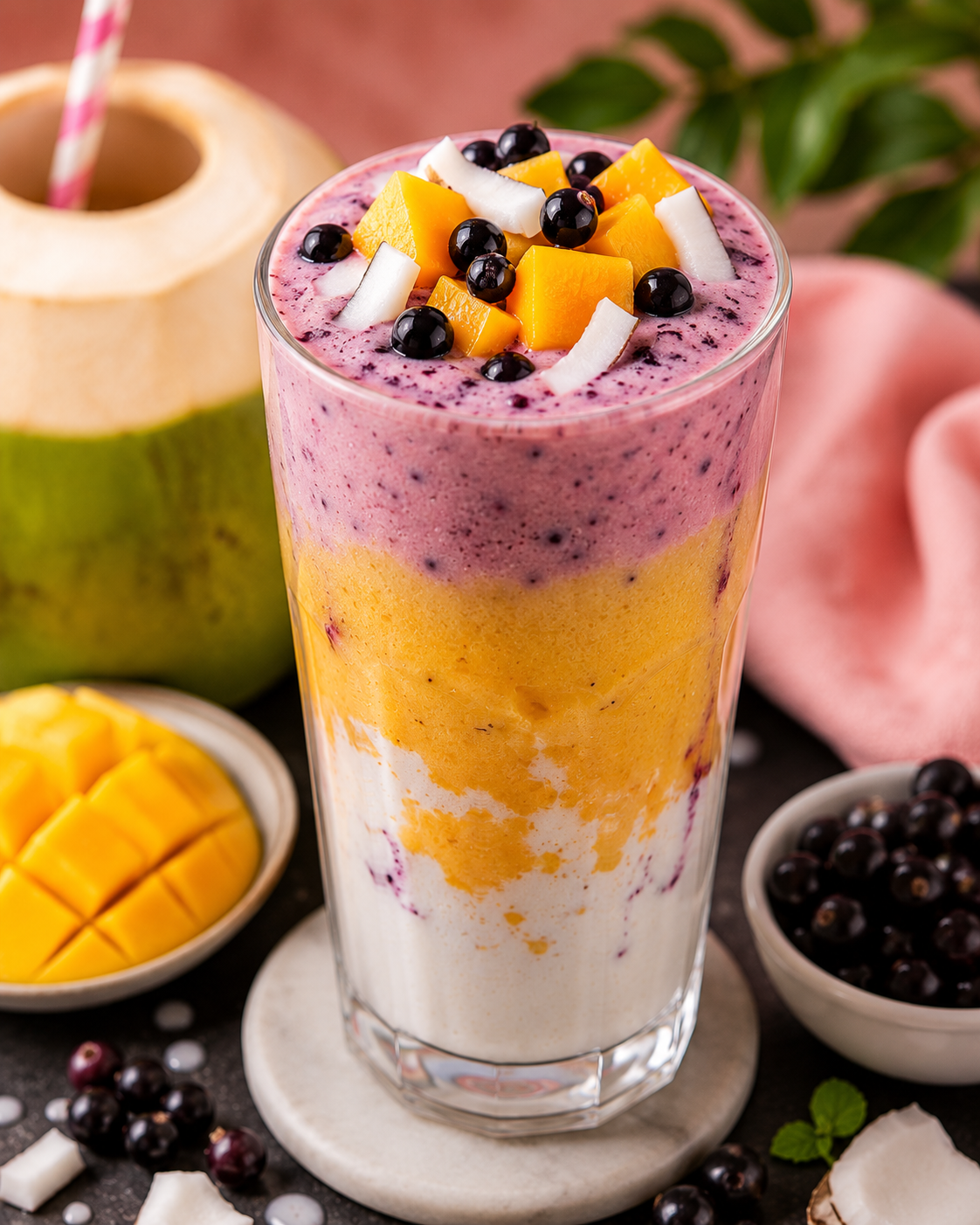 Tender+Mango+Black Current Milkshake
