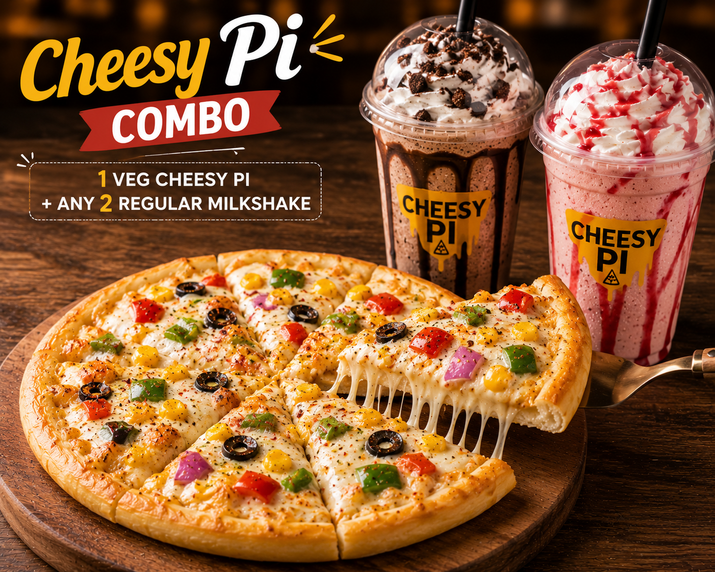 Veg Cheesy Pi Combo