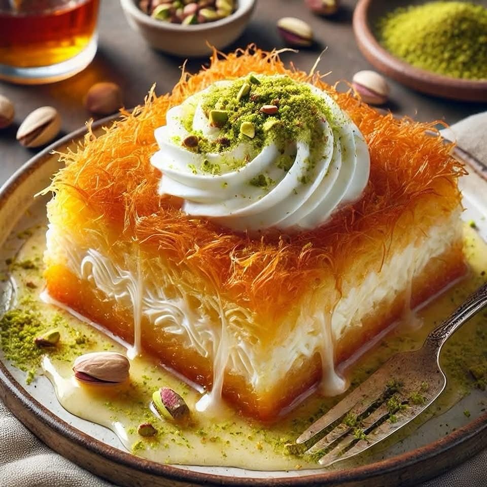 Crunchy Baked Icecream Kunafa