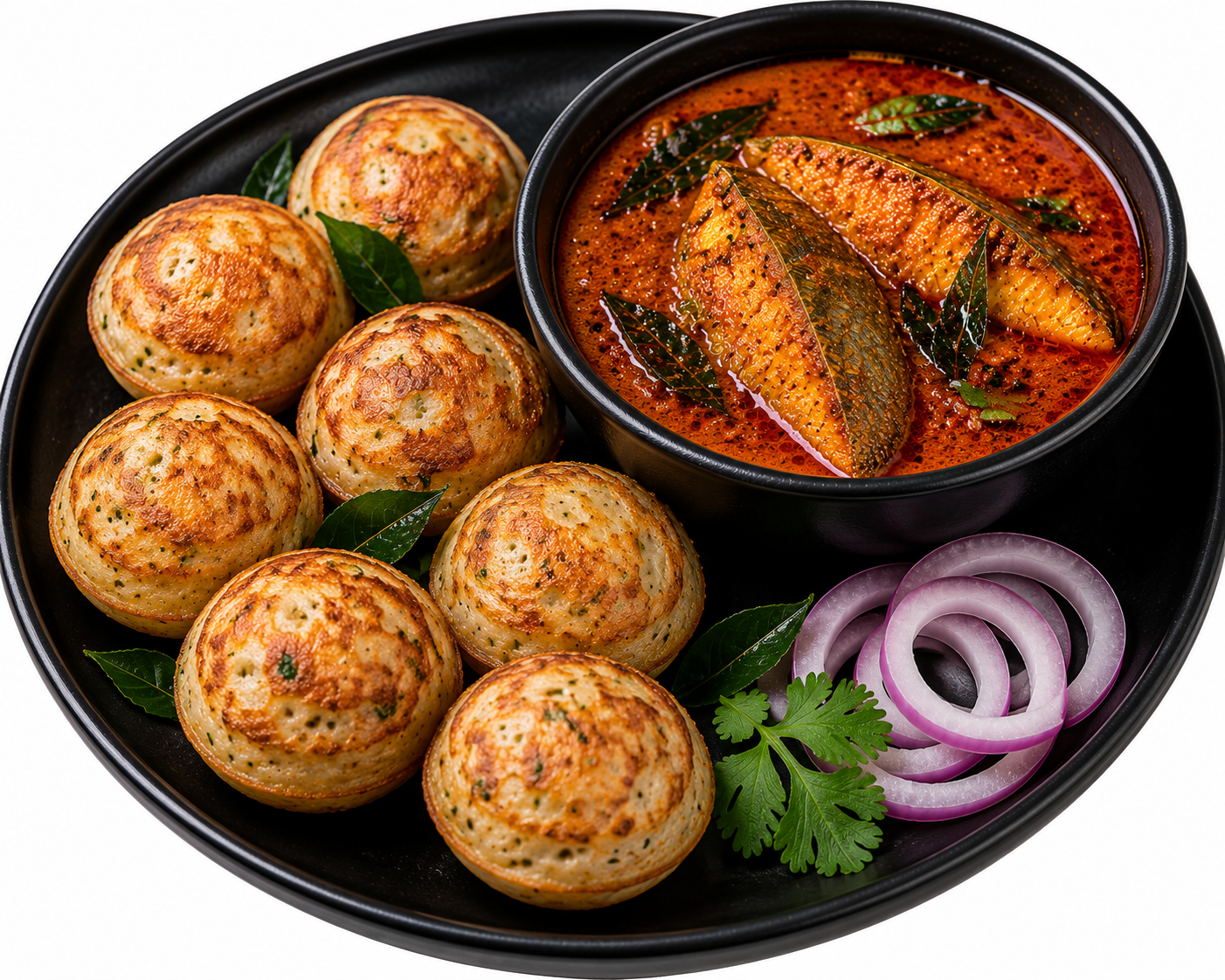Kuzhipaniyaram with Fish curry (7)