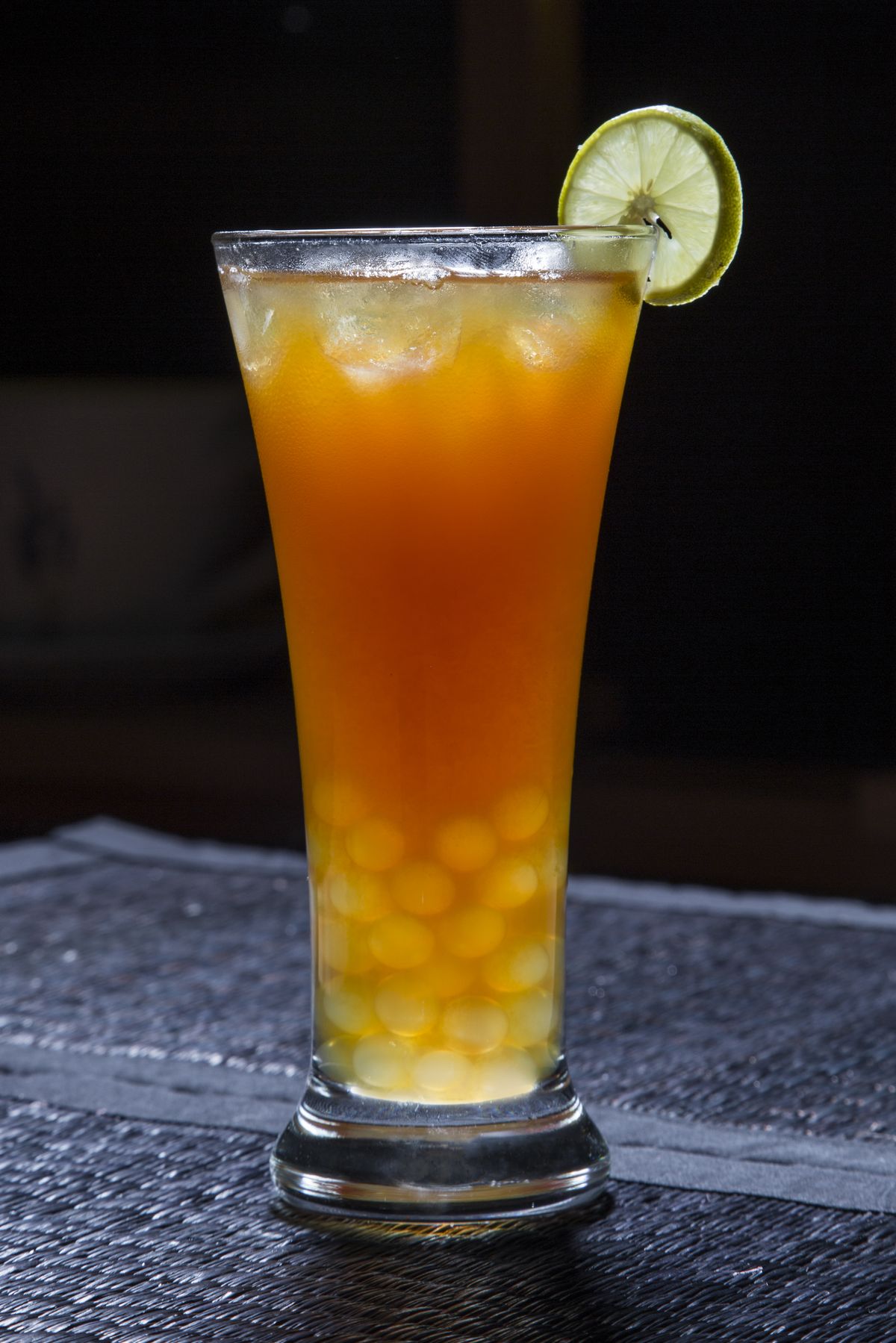 Orange Mojito With Boba