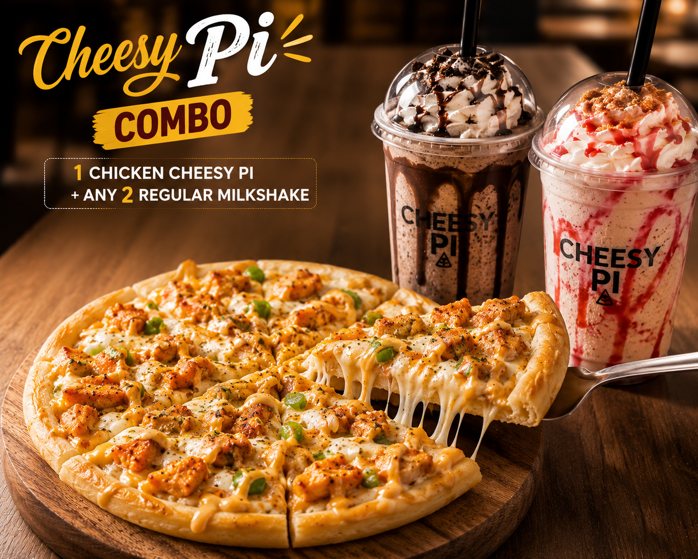 Chicken Cheesy Pi Combo