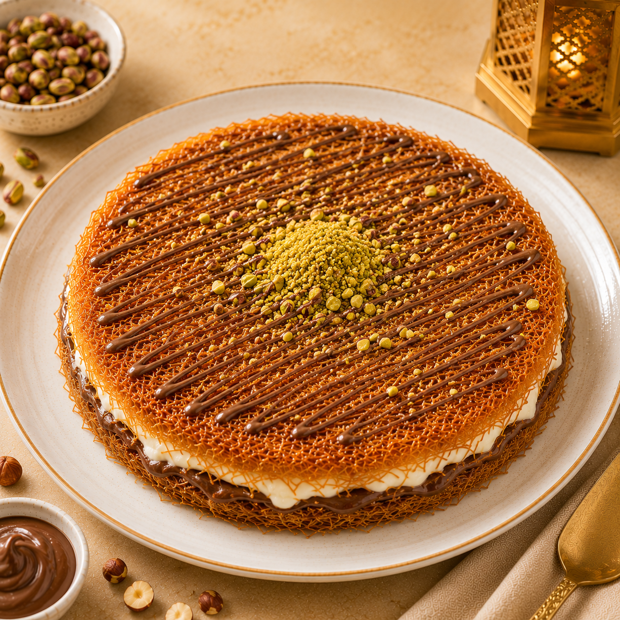 Classic Cheese Nutella Kunafa