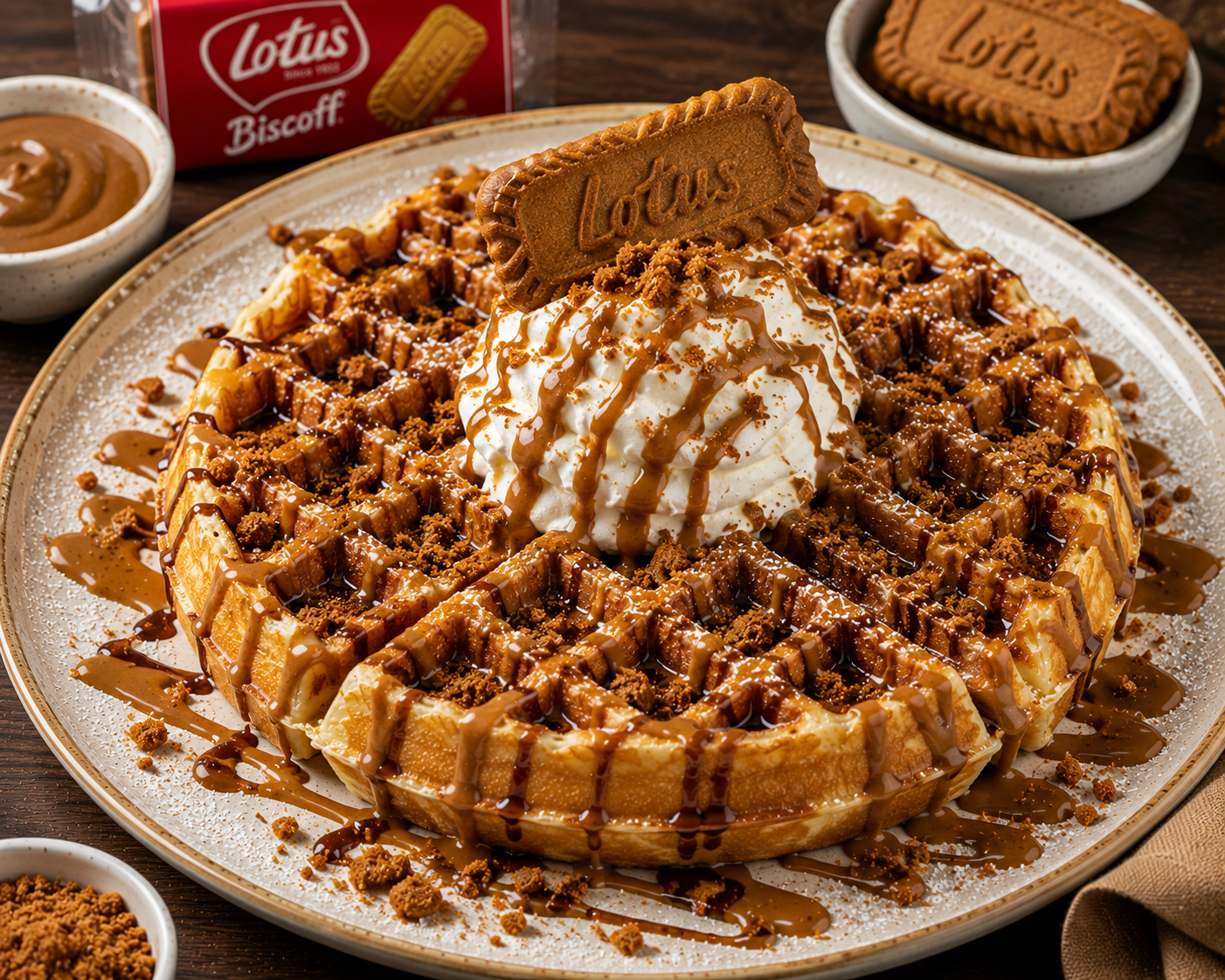 Biscoff Loaded Waffle
