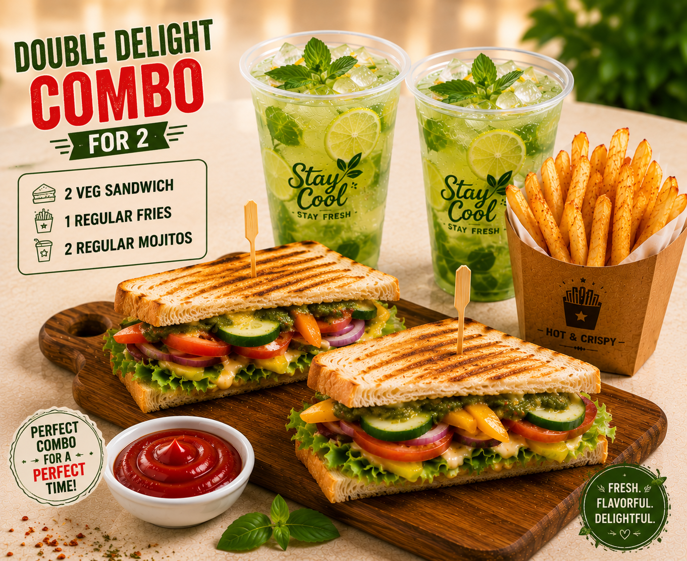 Veg Double Delight Combo - For 2