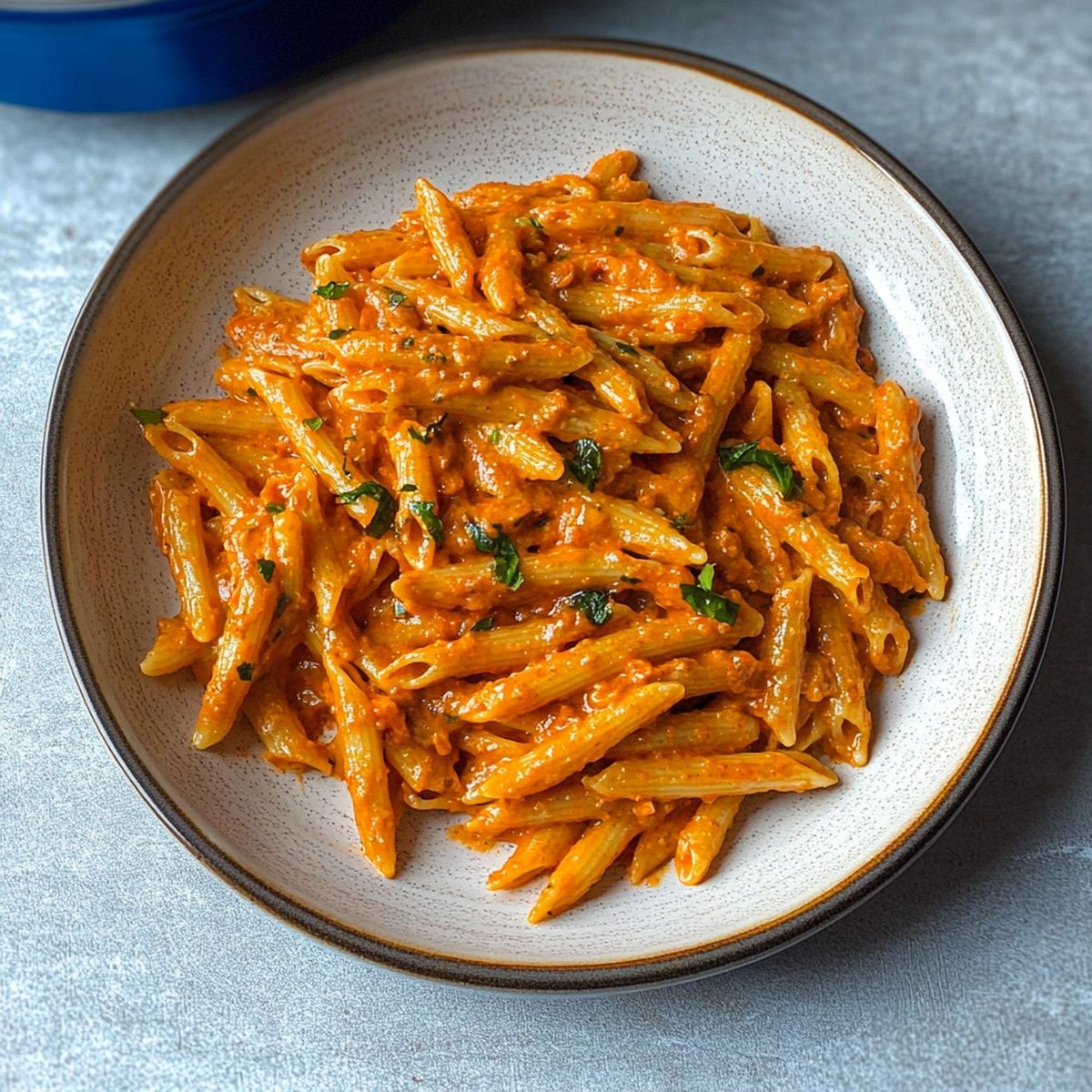 Creamy Red Sause Paneer Pasta