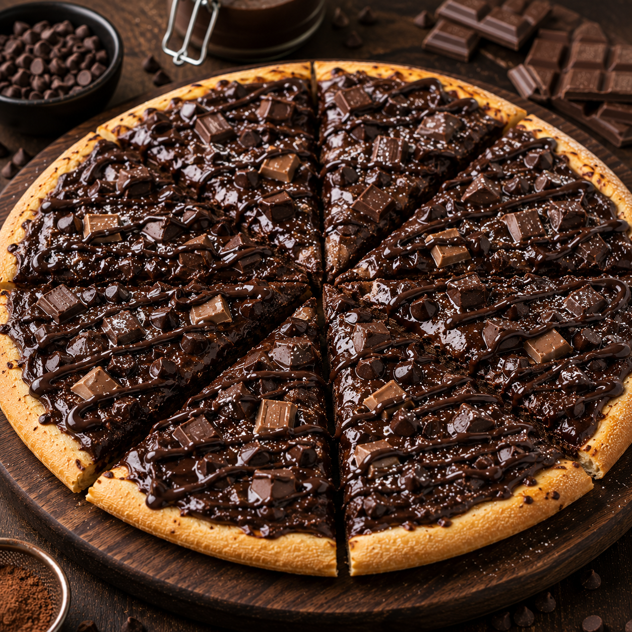 Chocolate Loaded Pizza
