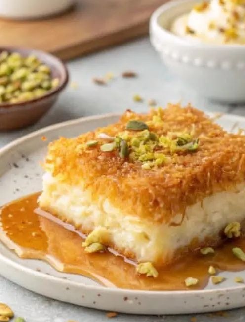 Crunchy Baked Cheese Kunafa