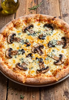 Wild Mushroom Alfredo Pizza
