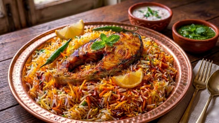 Fish Kadai Fry Biryani
