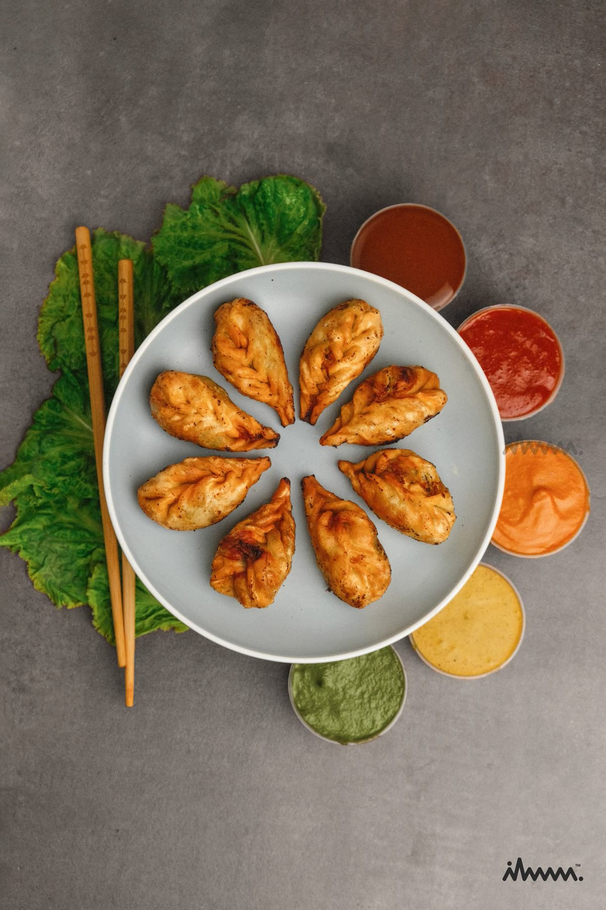 Fried Veg Momos (6 Pcs)