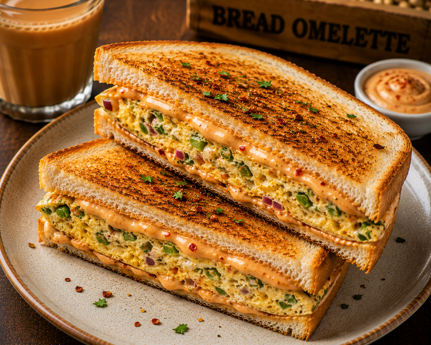Spicy Mayo Bread Omelette
