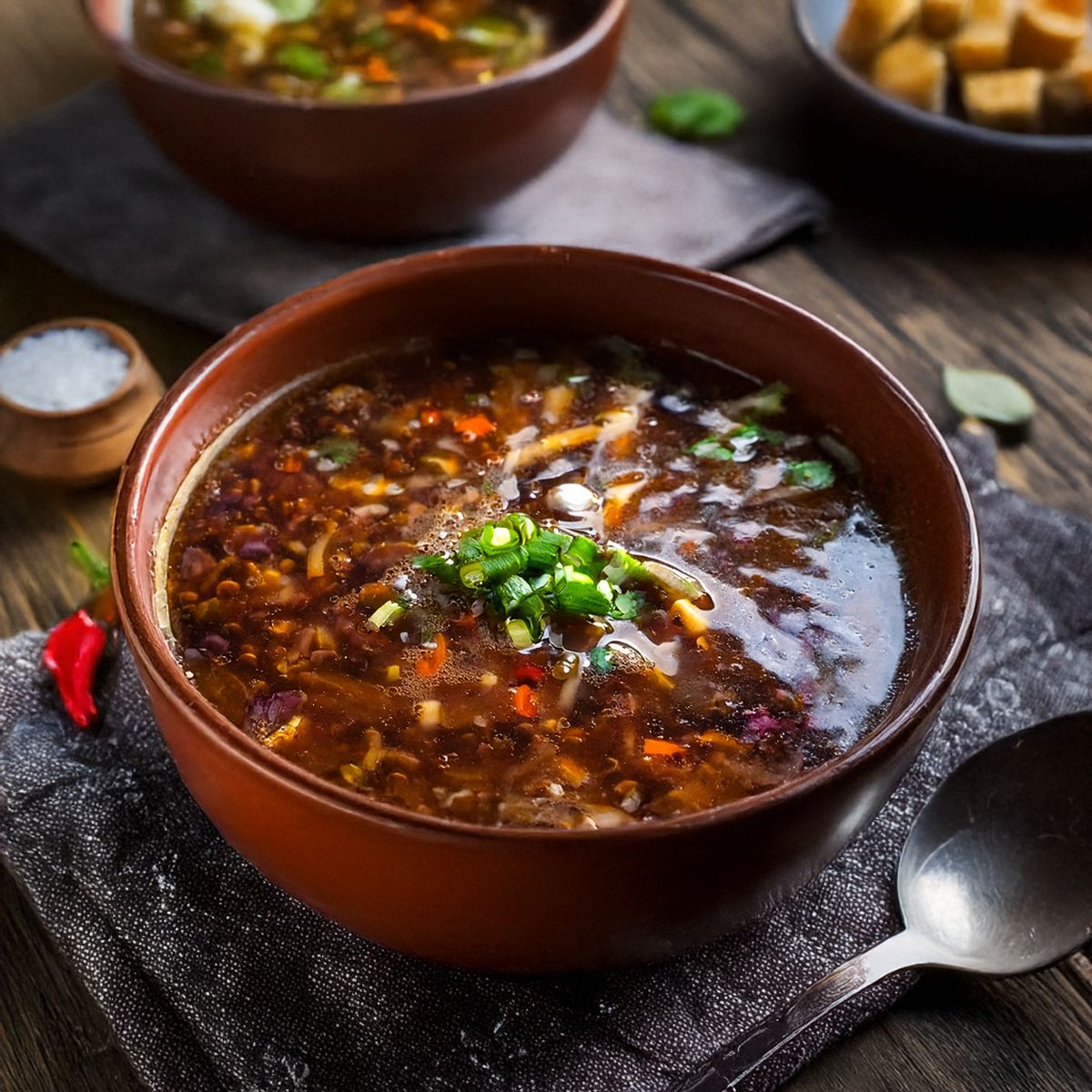 Hot N Sour Chicken Soup