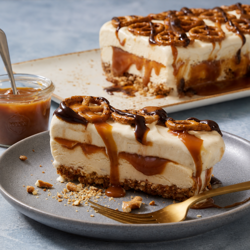 Caramel Almond Fudge cake