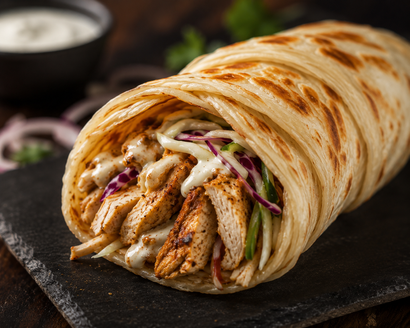 Shawarma Parotta Roll