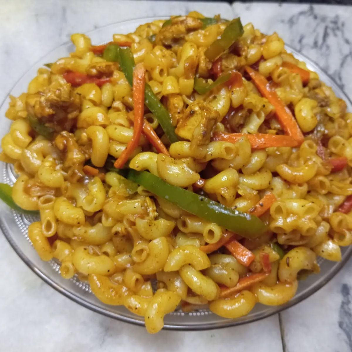 Egg Fried Macaroni