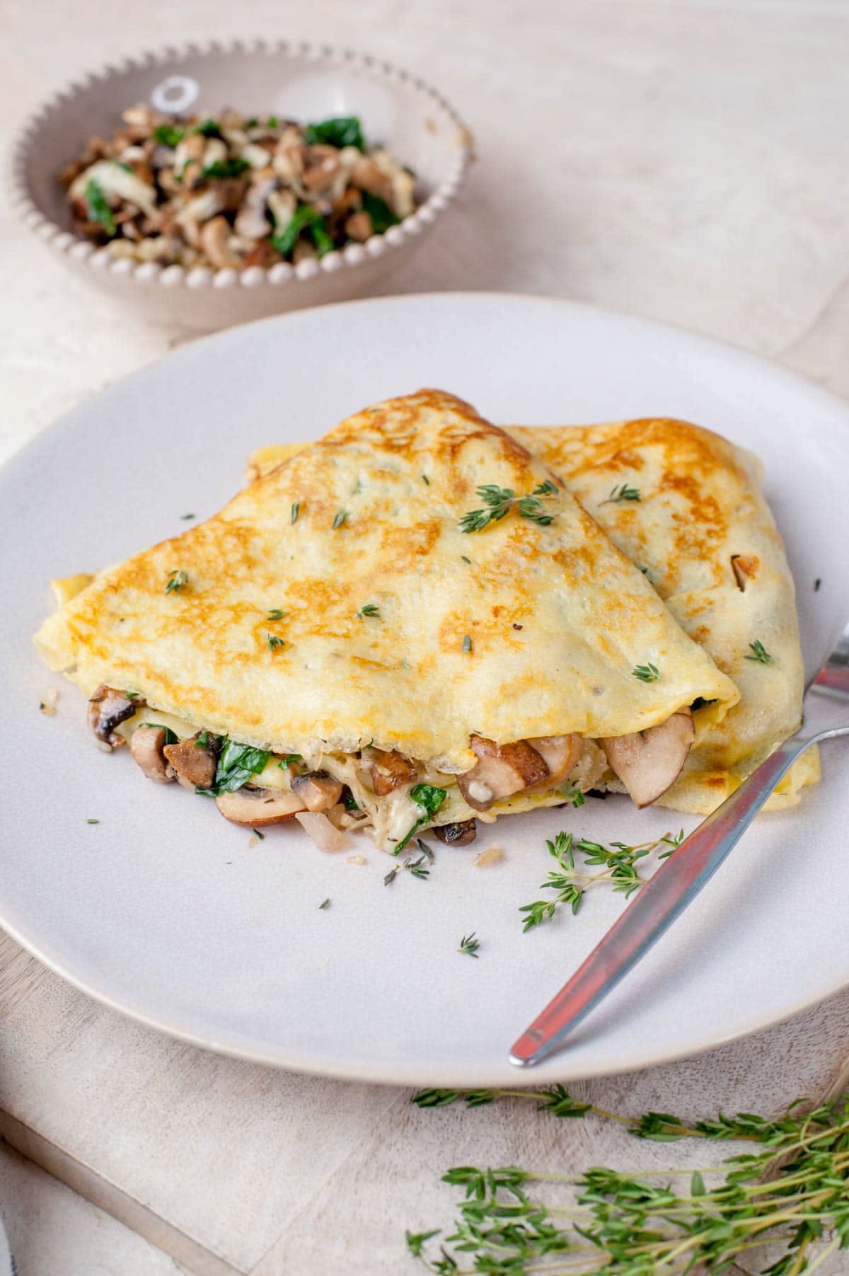 Mushroom Cream Cheese Pancake