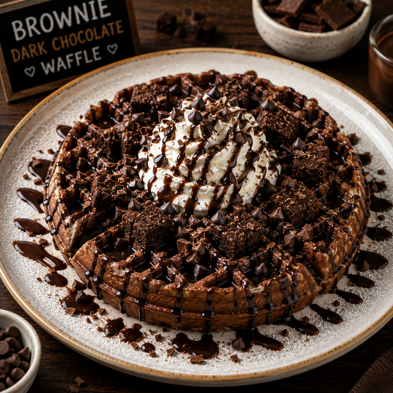Brownie Dark Chocolate Waffle