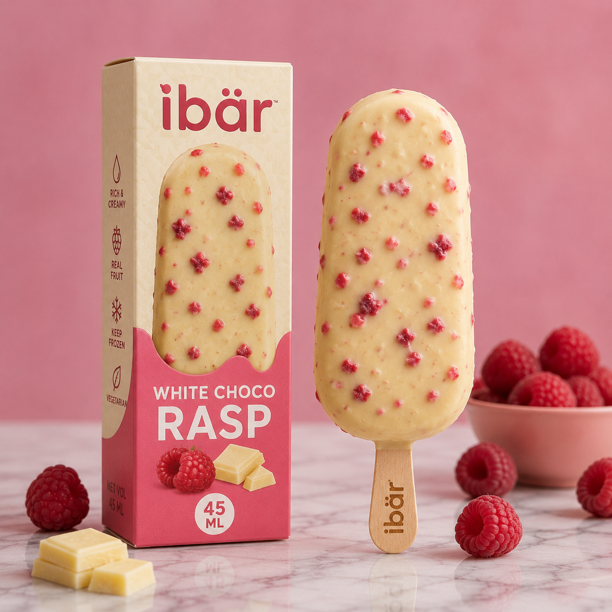 White ChocoRasp Ibar 45 ML