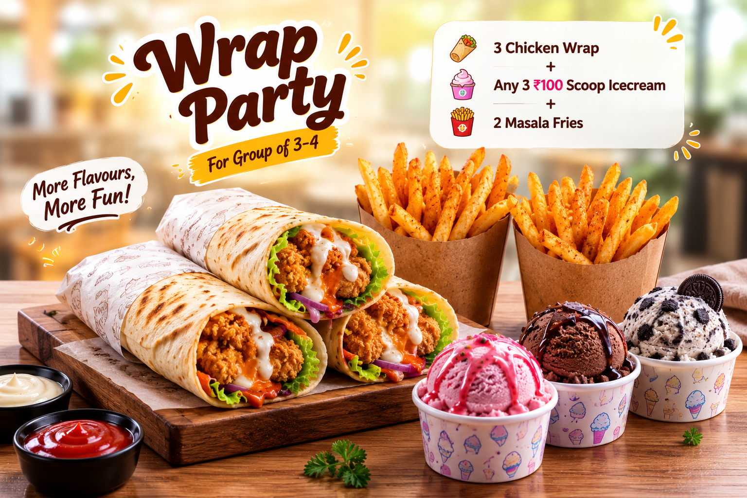 Chicken Wrap Party (For group of 3-4)
