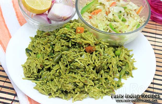 Green Chicken Biryani