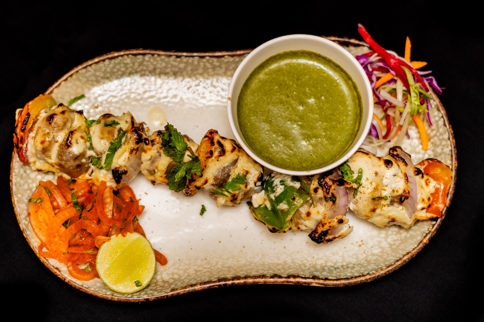 Chilli Cheese Mushroom Kebab