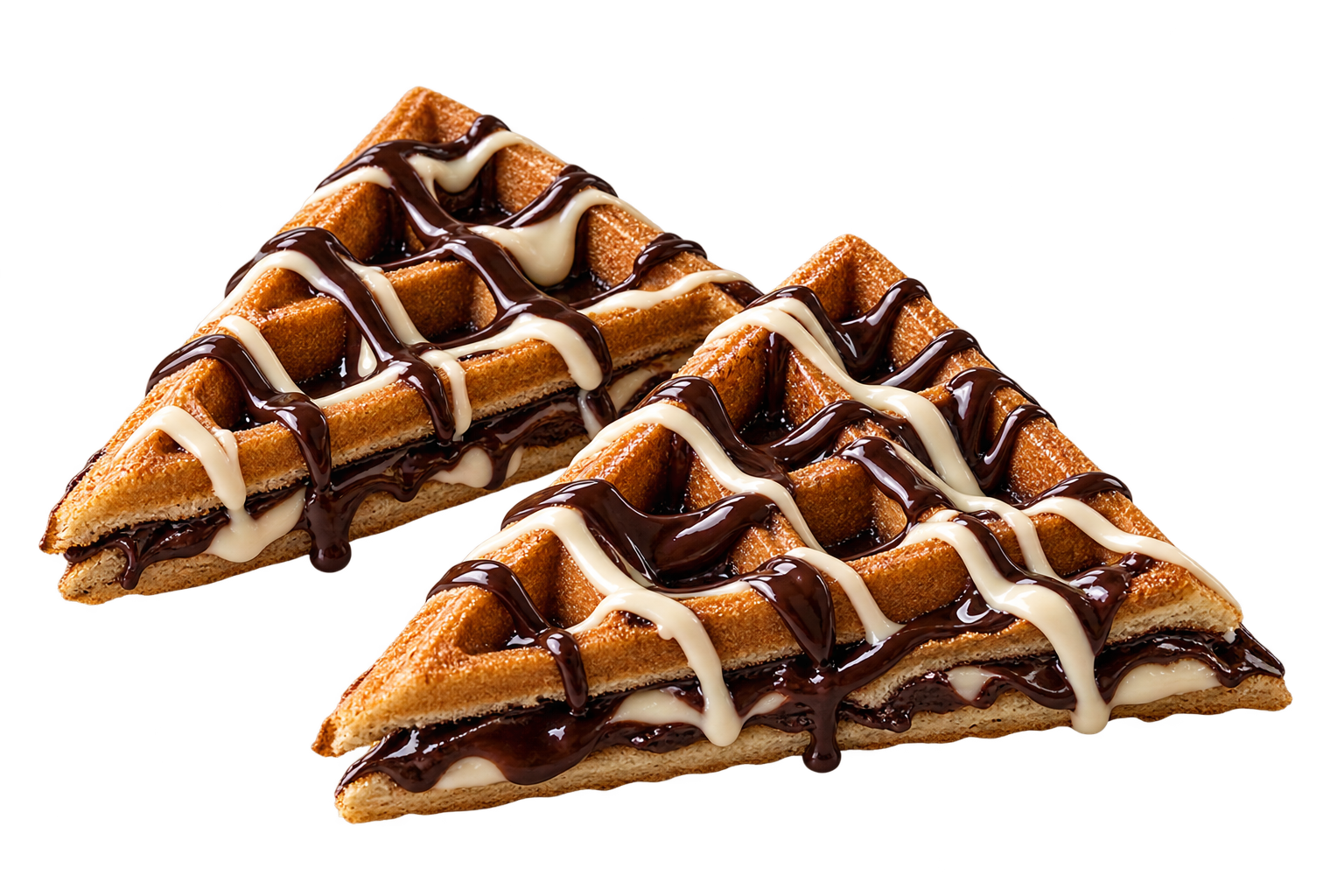 Dark & White Chocolate Waffle 4 Pcs