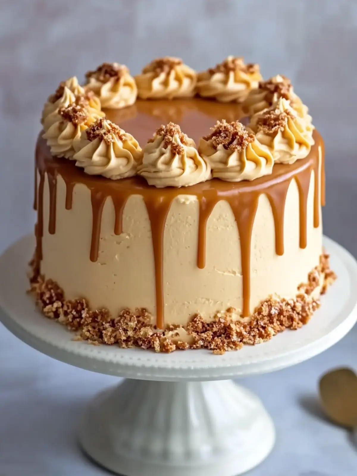 Butterscotch Eggless Icecream Cake