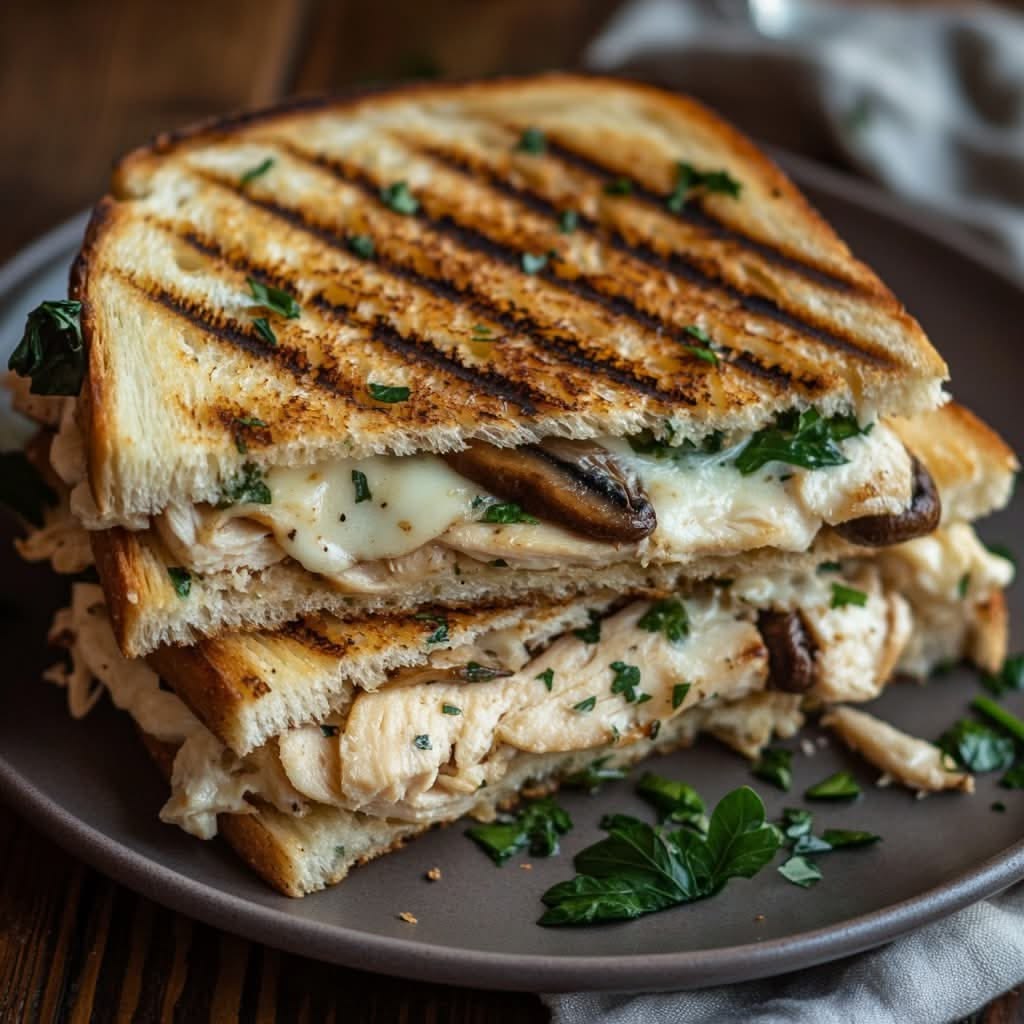 Creamy Chicken & Mushroom Sandwich