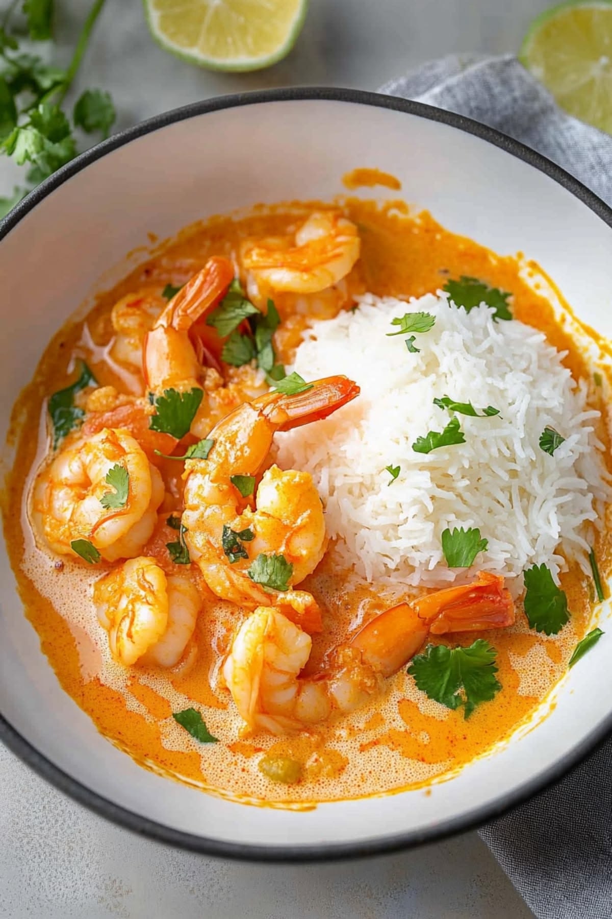 Red Base Thai Curry With Steamed Rice(Prawn)
