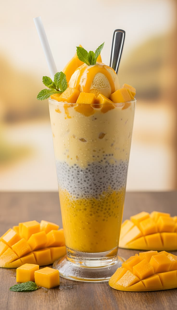 Mango Vegan Sorbet Shake