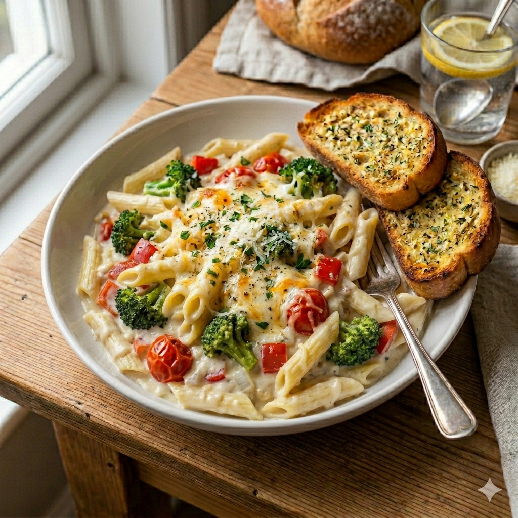 Cheese Pasta With White Bechamel